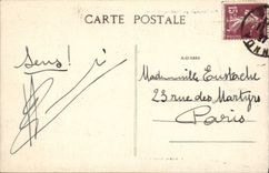 CPA sens Vue Generale Du Faubourg d'Yonne