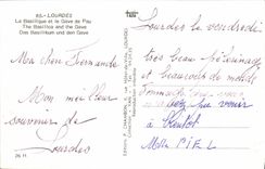 POSTAL MODERNA pesado la basílica y dio de Pau