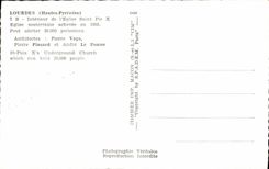 POSTAL MODERNA interior pesado de la iglesia subterráneo del Saint Pie X de la iglesia