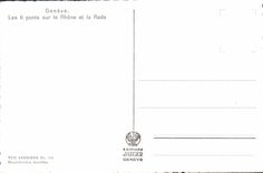 MODERN CARD Geneva Bridges On the Rhone and the roads