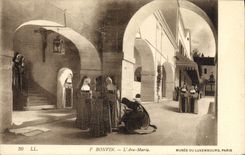 VINTAGE POSTCARD Bonvin the Ave Maria Museum of Luxembourg Paris
