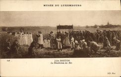 VINTAGE POSTCARD Museum Of Luxembourg Jules Breton the blessing of corns