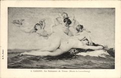 VINTAGE POSTCARD Museum Of Luxembourg Paris Cabanel Birth of Come Angel