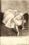 VINTAGE POSTCARD Museum Of Luxembourg Paris Degas Dancer tying her laced boot