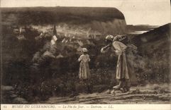 VINTAGE POSTCARD Museum Of Luxembourg Paris End of the Destrem Day