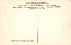 El museo de la POSTAL de la VENDIMIA de Luxemburgo París detalló la inauguración del nuevo Opera por el señor Mayor de Londres