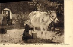 VINTAGE POSTCARD Museum Of Luxembourg Paris Dupre the White Cow