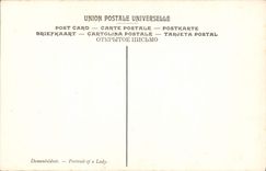 VINTAGE POSTCARD Faivre the woman with the Museum range of Luxembourg Paris