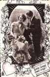 VINTAGE POSTCARD Tender Caresses Woman