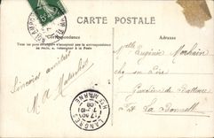 VINTAGE POSTCARD Fantaisie Woman At the edge of the sea Pecheuse of shrimps Fishes