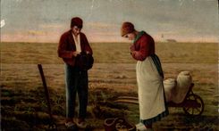 VINTAGE POSTCARD Fantasy Peasants