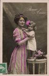 VINTAGE POSTCARD Fantasy Child wife Baby