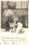 VINTAGE POSTCARD Fantasy Child wife Large mother