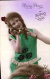 VINTAGE POSTCARD Fantaisie Child Telephones