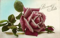 VINTAGE POSTCARD Fantasy Flower Rose