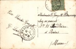 CPA Fantaisie Fleurs Fer a cheval