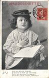 VINTAGE POSTCARD Fantasy Mandolinette Child
