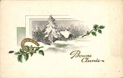 CPA Fantaisie Bonne annee Fer a cheval