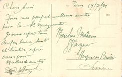 CPA Fantaisie Fleurs Fer a cheval