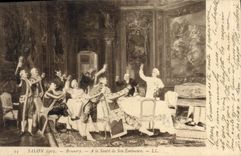 VINTAGE POSTCARD Fantasy Living room 1905 Brunery With the health of its eminence