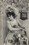 VINTAGE POSTCARD Fantasy Woman the subtraction