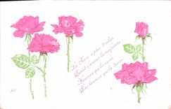 CPA Fantaisie Fleurs