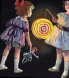 VINTAGE POSTCARD Fantasy Children Lampion Colombo Headstock