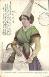 CPA Fantaisie Femme St Aubin Normandie Folklore