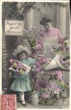 VINTAGE POSTCARD Fantasy Child wife Sainte Lucienne