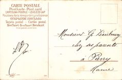 VINTAGE POSTCARD Fantasy Flowers Heart Dove