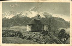 CPA Grenoble Route des Alpes Chapelle Saint Roch Au fond l'Obiou