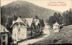 CPA Le Lioran Panorama Le grand hotel et la chapelle 