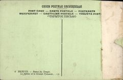 CPA Egypt The Temple Sphinx And Pyramid of Rheops