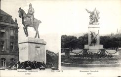 CPA Metz Monument Frederic III Avant apres 