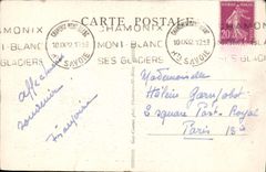 Lago blanco Chamonix Mont Blanc de la POSTAL de la VENDIMIA y la cadena de Mont Blanc