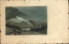 VINTAGE POSTCARD Fantasy Mountain