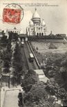 VINTAGE POSTCARD Paris the Funicular Of the Basilica of Montmartre