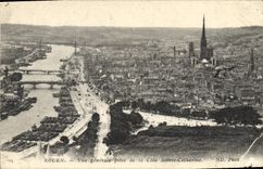 CPA Rouen Vue Generale Prise de la Cote Sainte Catherine