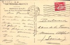 CPA Marseille Entree du Vieux Port et Pont Transbordeur