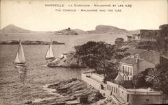 CPA Marseille La Corniche Maldorme Et les Iles