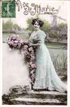 VINTAGE POSTCARD Fantasy Woman First name Marie Windmill