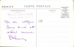 CPA Fantaisie Venus et Adonis Tapisserie des Gobelins Albert Maignan Cygne Docteur Lancien Senateur Finistere