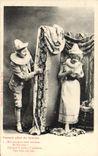 VINTAGE POSTCARD Fantasy Woman Pierrot father