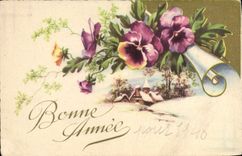 CPA Fantaisie Fleurs