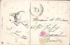 VINTAGE POSTCARD Fantasy Flowers Cart