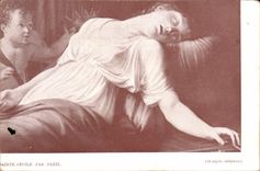 VINTAGE POSTCARD Fantasy Sainte Cecile by Pazzi