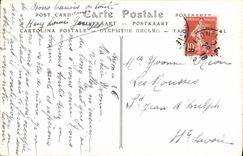 VINTAGE POSTCARD Fantasy Living rooms of Paris Theodore Ralli Saleswoman of flowers in the Parthenon