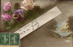 VINTAGE POSTCARD Fantasy Gretz Flowers