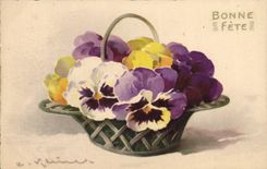 CPA Fantaisie Fleurs