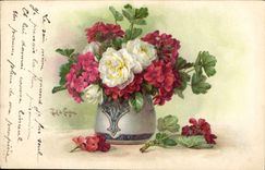 CPA Fantaisie Fleurs